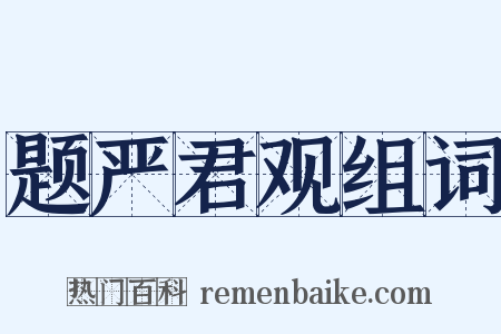 题严君观组词是什么意思的图片